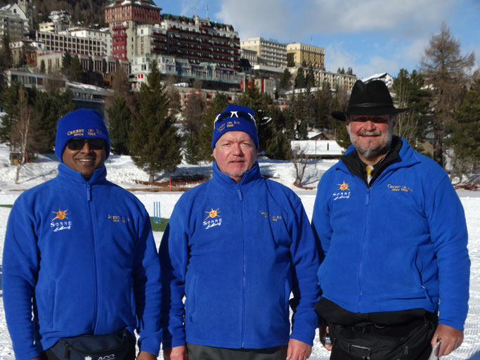 The Umpires 2020: (l-r) Onesimus Koilraj; Alex Mackay; Peter de Boeck