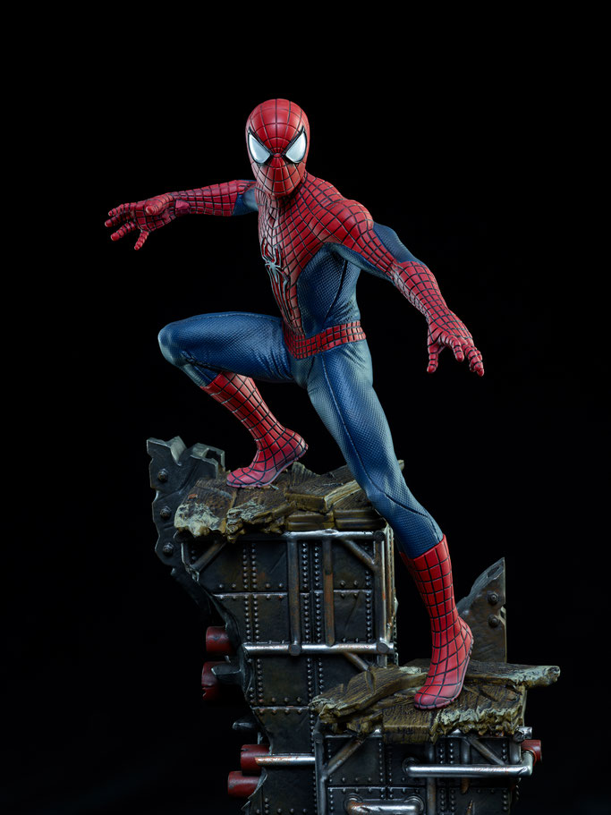 Figurine "Spider-Man: No way Home" des Herstellers Iron Studio. BDS Art Scale 1/10, Maße: 24 x 12 x 12 cm (H/B/T). Material: PVC, Gewicht: 0,8 kg. Foto: Hans-Georg Merkel