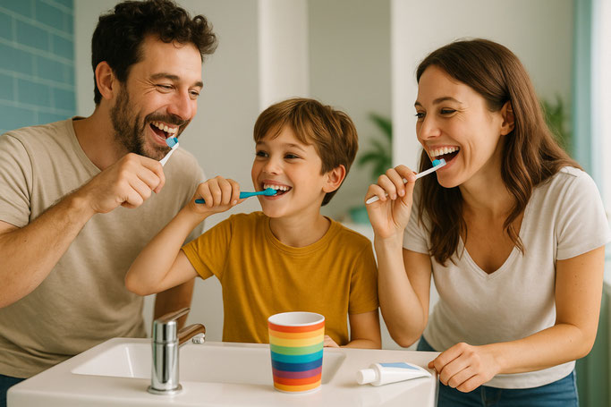 Kinder, die lernen, ihre Zähne richtig zu pflegen, haben später weniger Probleme mit Karies und Zahnfleischerkrankungen. Bild: Debeka/KI 