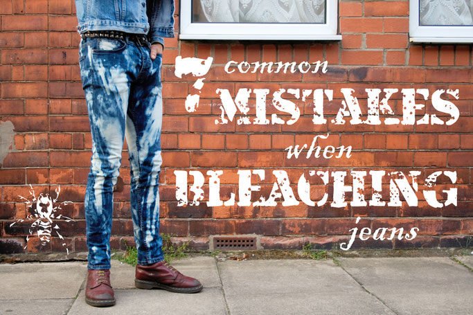 7 common mistakes when bleaching jeans - Domestos Jeans Tutorial - Zebraspider DIY Anti-Fashion Blog