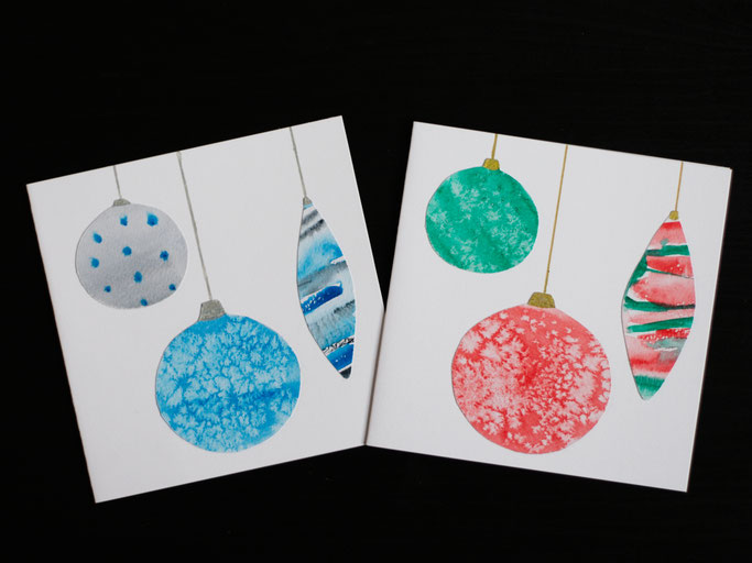 Small things collected - gifts and drawings - watercolour christmas cards - Zebraspider DIY Anti-Fashion Blog