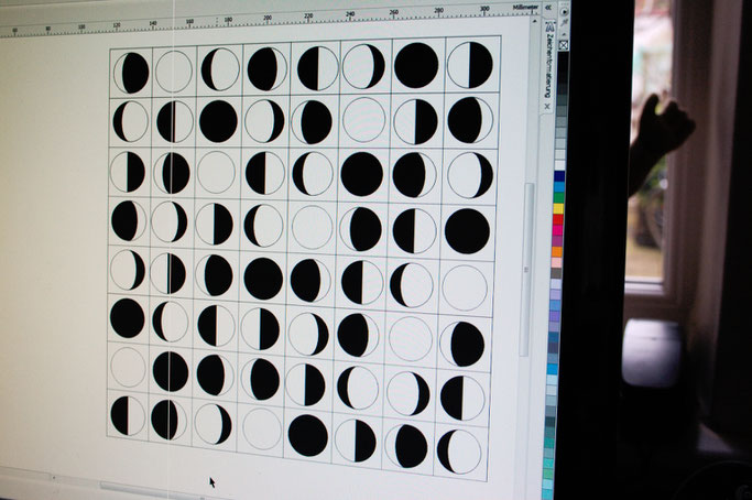 Von Mondphasen, Aquarellfarben und Stoffmustern - Puzzle am PC - Zebraspider DIY Anti-Fashion Blog