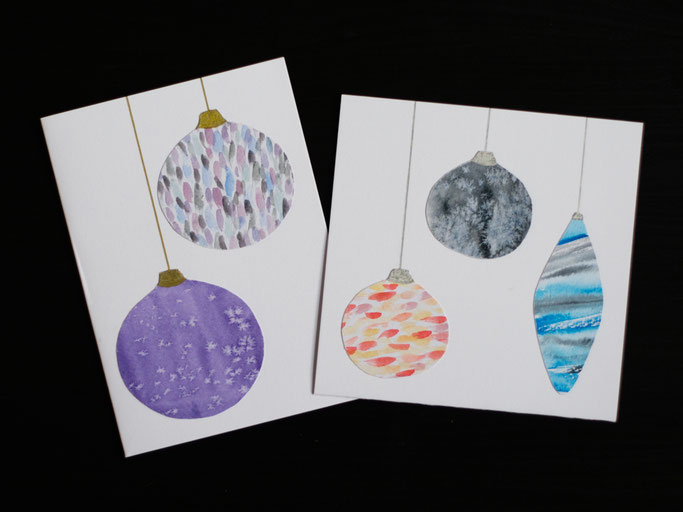 Small things collected - gifts and drawings - watercolour christmas cards - Zebraspider DIY Anti-Fashion Blog