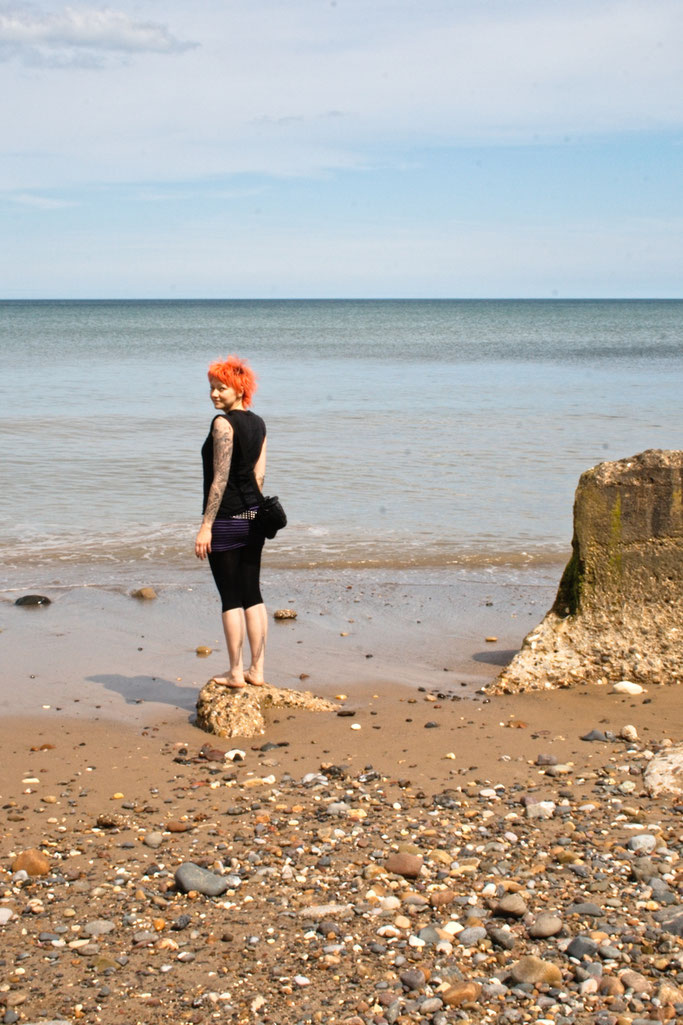 Ausfahrt zum Strand - Yorkshire Küste kalte Nordsee - Zebraspider DIY Anti-Fashion Blog