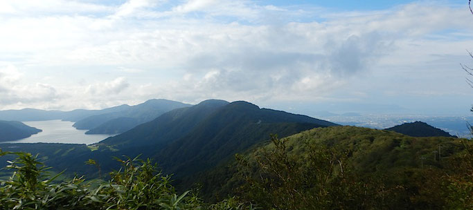 芦ノ湖、箱根外輪山、駿河灘