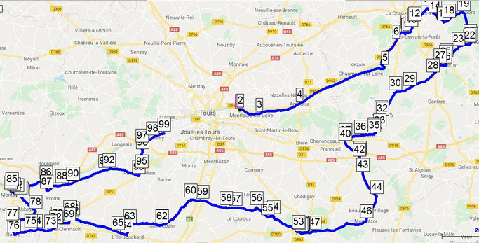 La tournée des châteaux, balade à moto B3M