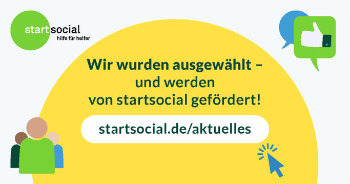 2024 - Wir haben ein StartSocial-Stipendium bekommen! In den nächsten Monaten werden wir gemeinsam mit unseren Mentor*innen an der Weiterentwicklung von Damini e.V. rumdenken und arbeiten - denn wir haben noch so viel vor.