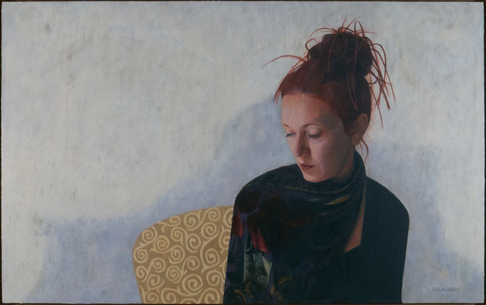 francois beaudry egg tempera painting portrait woman
