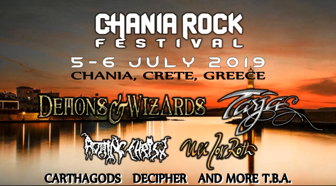 Chania Rock Festival 2019, Trailer, ROCK HARD GREECE, Rockers And Other Animals, Rock News, Rock Magazine, Rock Webzine, rock news, sleaze rock, glam rock, hair metal, Demons &, Jon Schaffer, Iced Earth, Hansi Kursch, Blind Guardian, Wizards, Tarja, Ro