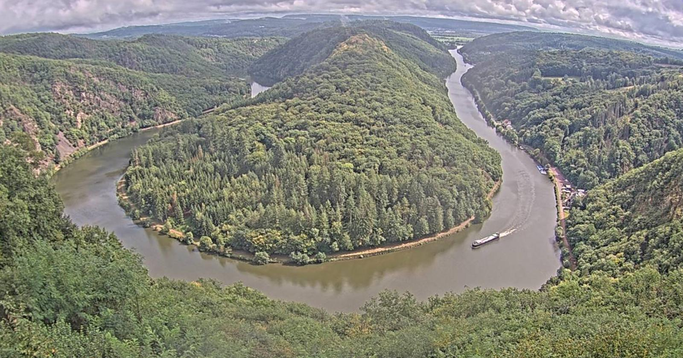 WILLI in der grossen Saarschleife bei Mettlach; © Saarschleife - sponsored by www.mettlach.de & www.vcu.de; https://www.webcam-saarschleife.de/