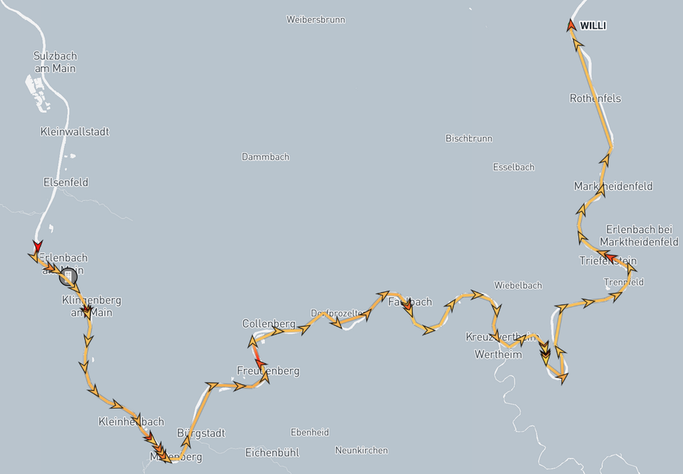 Erlenbach am Main - Neustadt am Main (© MarineTraffic)