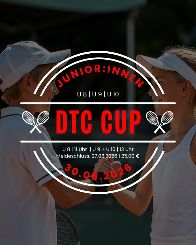 DTC Cup Tennis, U8, U9, U10, Sommer, 2026, Dorsten, NRW, DTC, Dorstener TC, Tennisschmie.de, Tennisschule, Dirk Buers