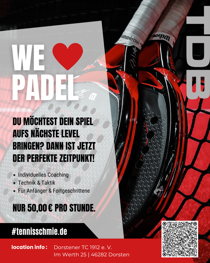 #PadelDorsten #PadelTennis #DTCDorsten #Tennisschmie.de #DirkBuers #Padel #Padeltraining