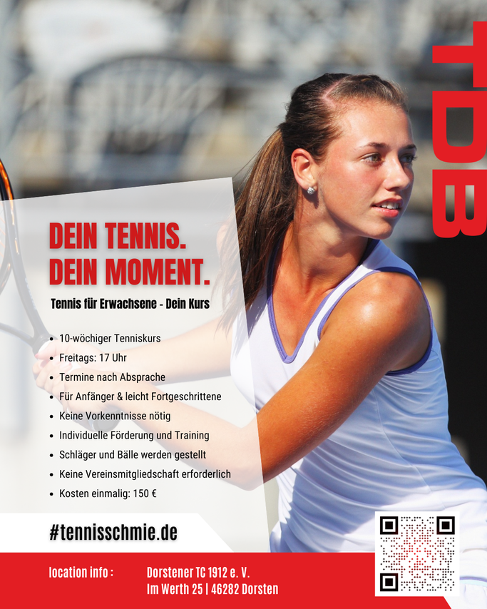 TDB, Tennisschmie.de, Tennisschmiede, Tennis, Dirk Buers, Buers, Sommer, Dorsten, Tennisschule, NRW