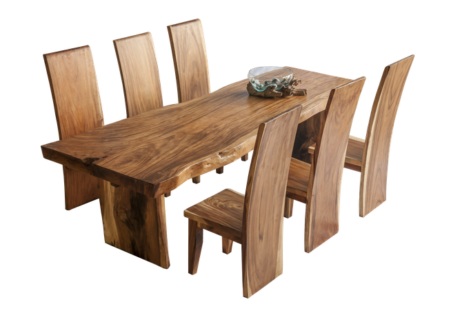 Example for a delivred and set up mahogany table (chairs additional costs)