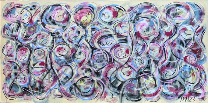 Babalola, 160 x 80 cm, Acryl auf Leinwand, 2023, verkauft