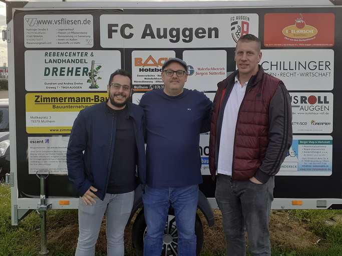 Neue Trainer der U23, links Vito Metallo, rechts Pierre Kuncikowski, Mitte Björn Giesel