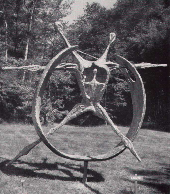 Bronze-Skulptur "Trinität", Ausstellung 4. Biennale von Antwerpen 1957