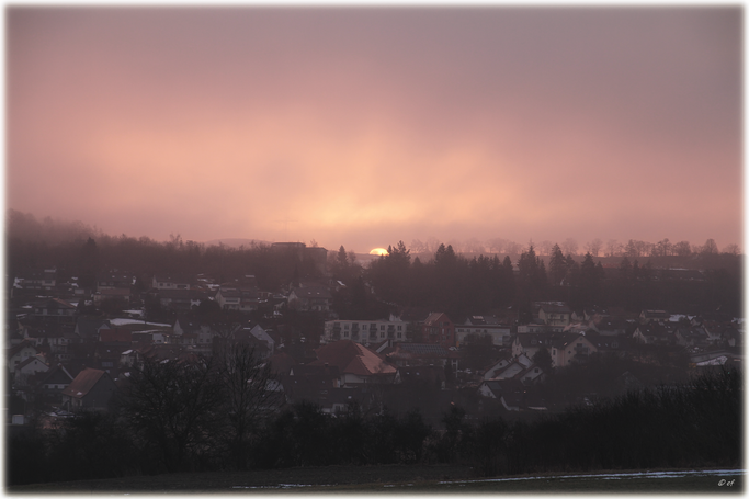 Bei Sonnenaufgang