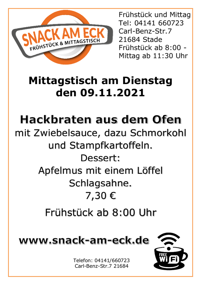 mittagstisch am Dienstag den 09.11.2021