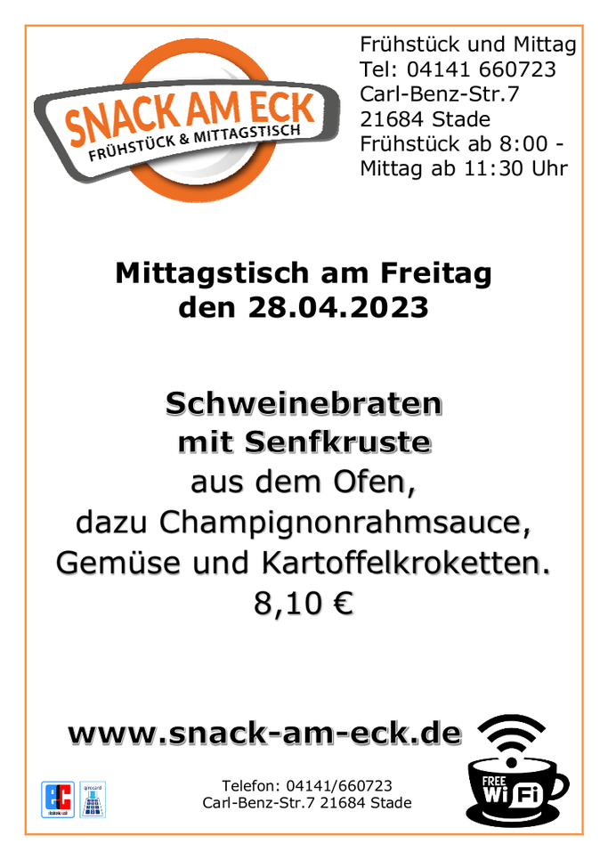 Mittagstisch am Freitag den 28.04.2023