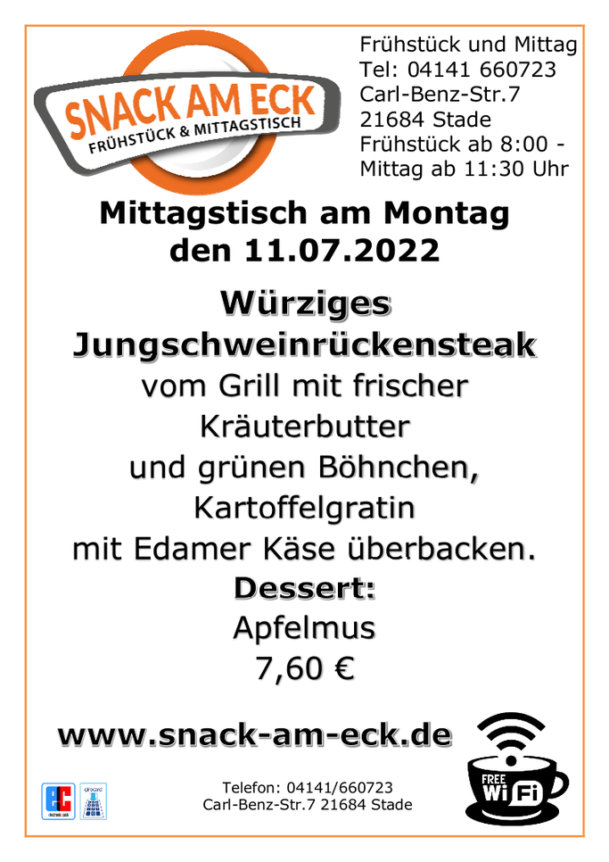 Mittagstisch am 