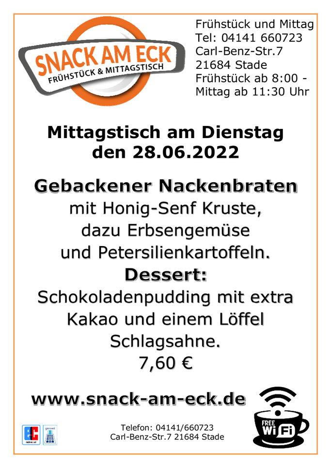 Mittagstisch am Dienstag den 28.06.2022