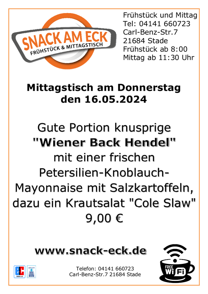 Mittagstisch am Donnerstag den 15.05.2024