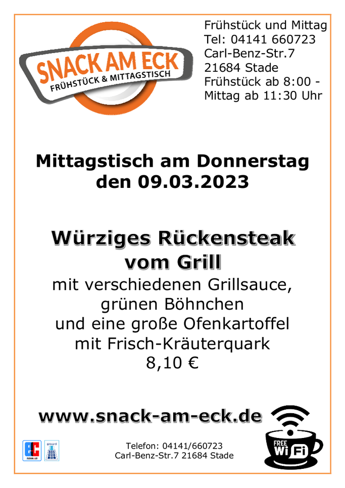 Mittagstisch am Donnerstag den 09.03.2023