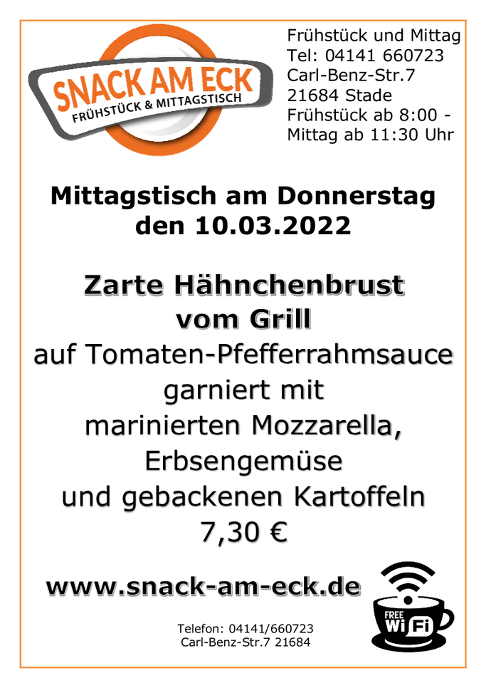 Mittagstisch am Donnerstag den 10.03.2022