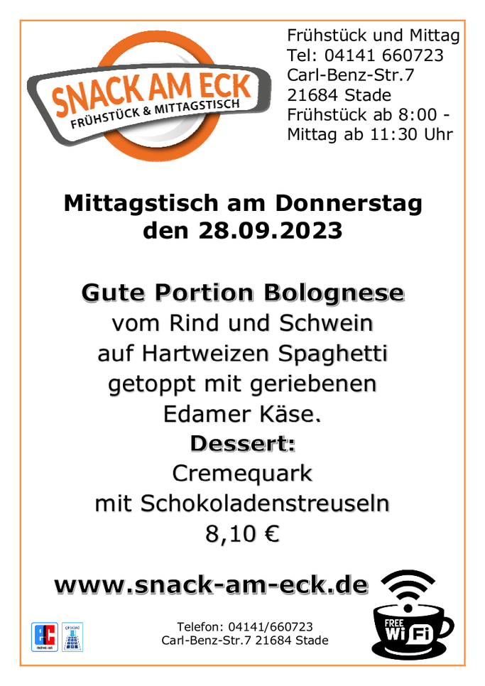 Mittagstisch am 28.09.2023