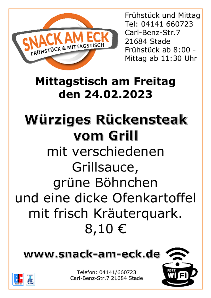 Mittagstisch am Freitag den 24.02.2023
