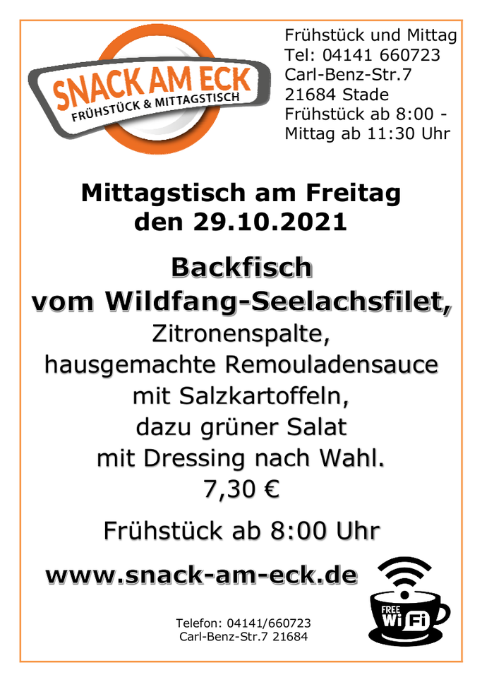 Mittagstisch am Freitag den 29.10.2021