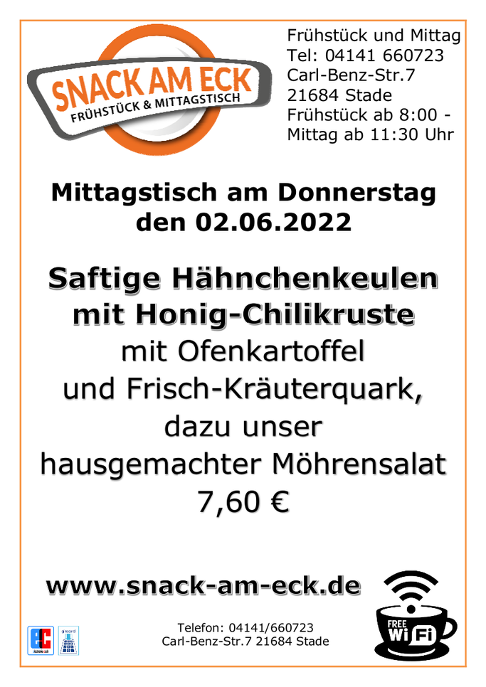 Mittagstisch am Donnerstag den 02.06.2022