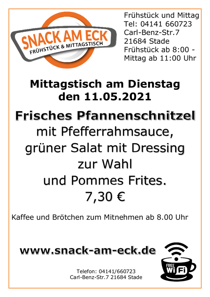 Mittagstisch am Dienstag den 11.05.2021: 