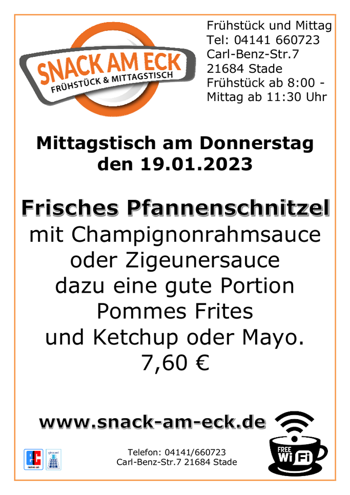 mittagstisch am Donnerstag den 19.01.2023