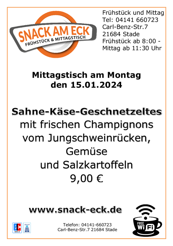 Mittagstisch am Montag den 15.01.2024
