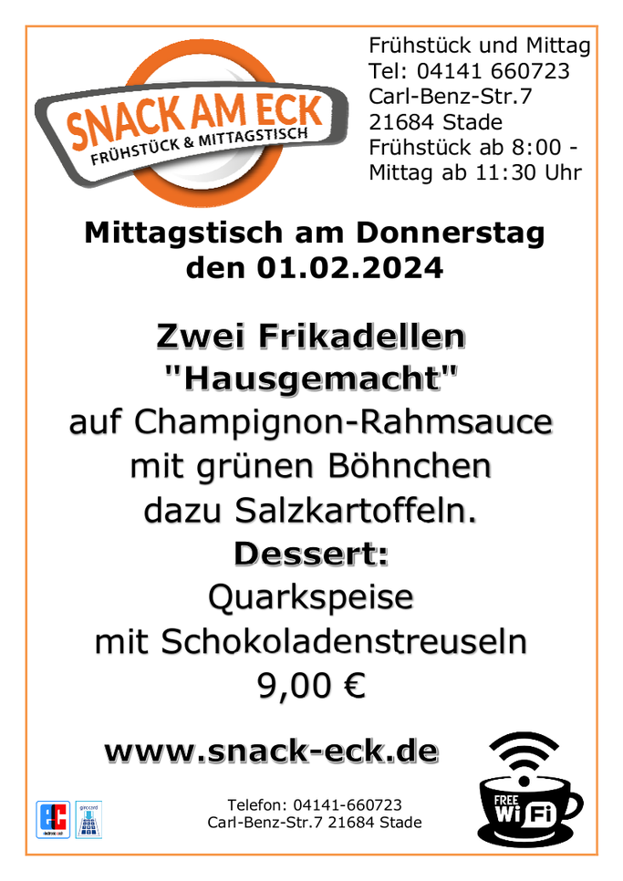 Mittagstisch am Donnerstag den 31.02.2024