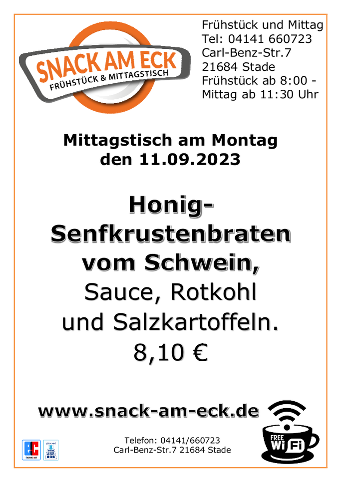 Mittagstisch am Montag den 11.09.2023