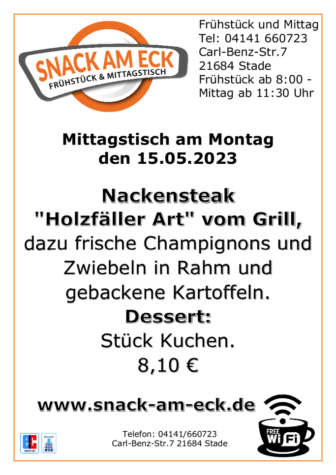 Mittagstisch am Dienstag den 16.05.2023