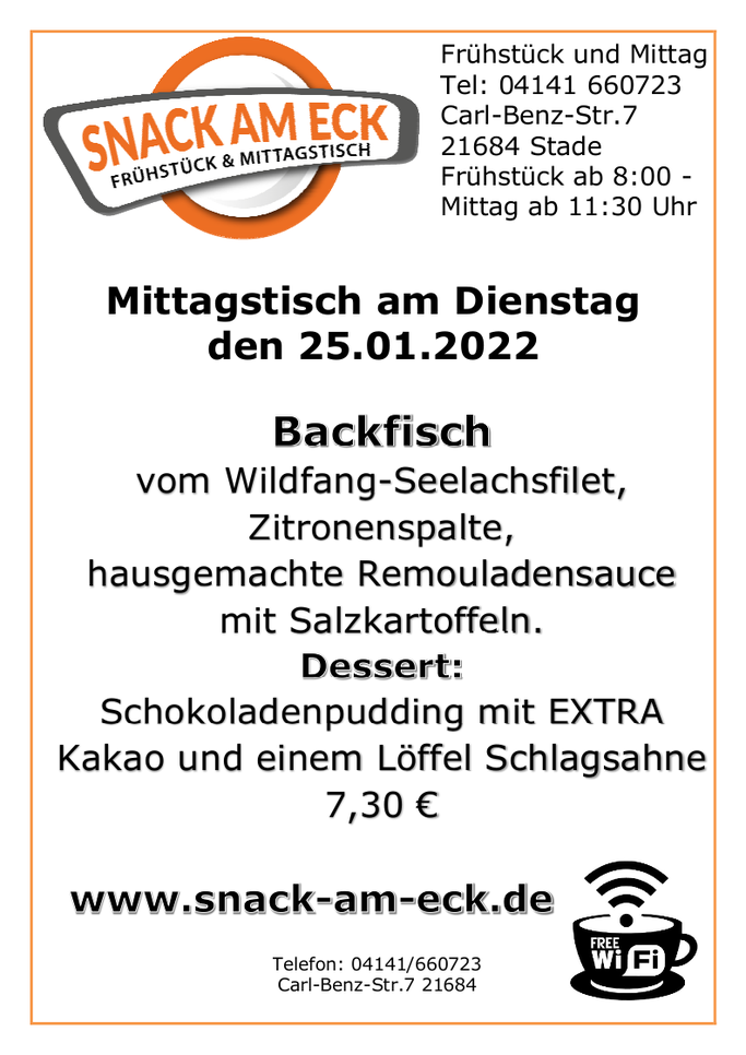 Mittagstisch am Dienstag den 25.01.2022: 