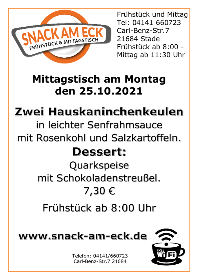 Mittagstisch am Montag den 25.11.2021: 
