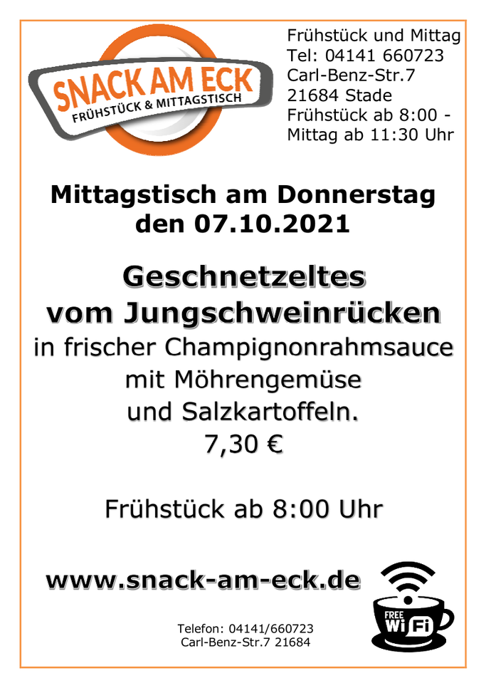Mittagstisch am Donnerstag den 07.10.2021