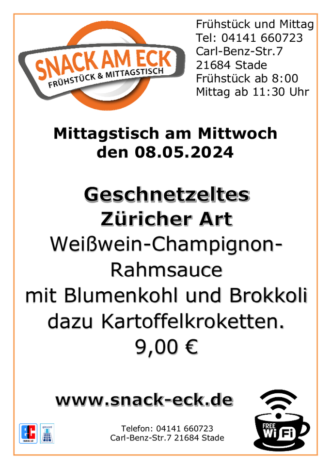 Mittagstisch am Mittwoch den 08.05.2024