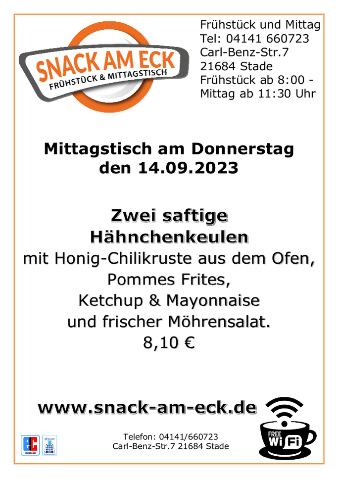 Mittagstisch am Donnerstag den 14.09.2023