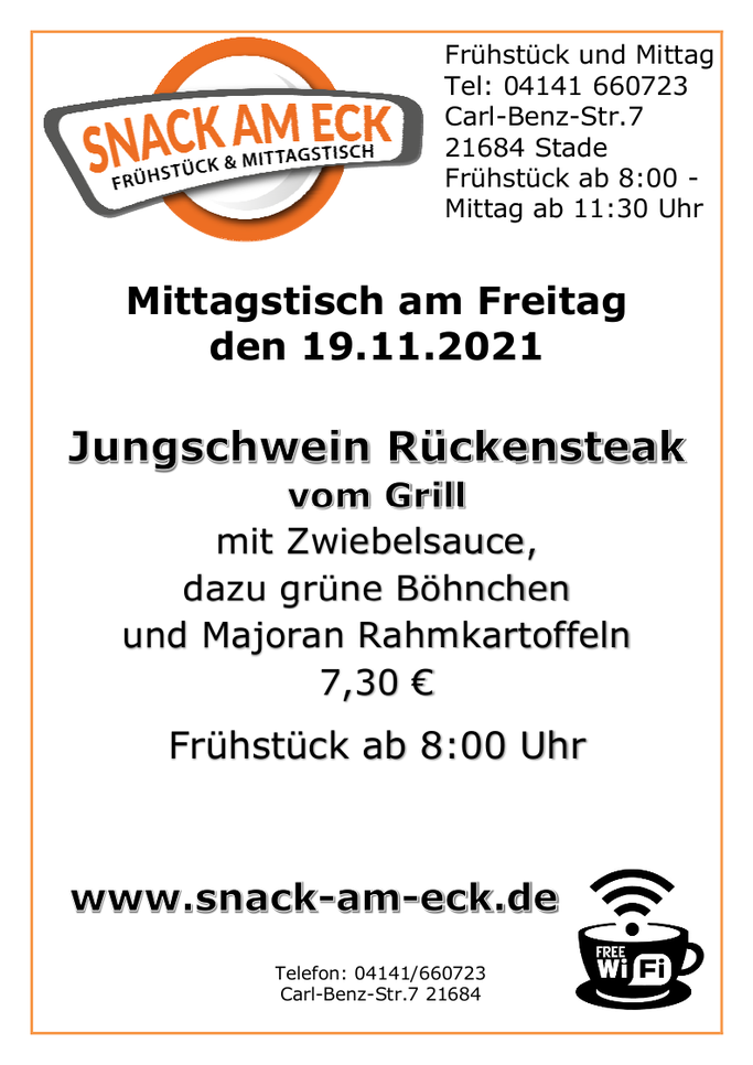 Mittagstisch am Freitag den 19.11.2021: 