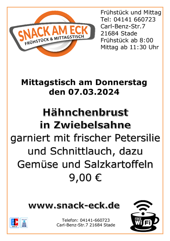 Mittagstisch am Donnerstag den 07.03.2024
