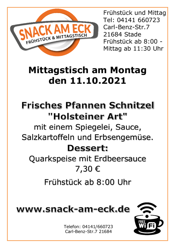 Mittagstisch am Montag den 11.10.2021: 
