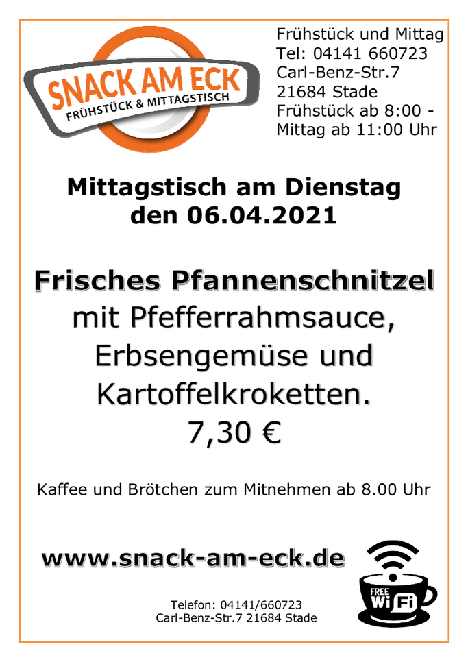 Mittagstisch am Dienstag den 06.04.2021