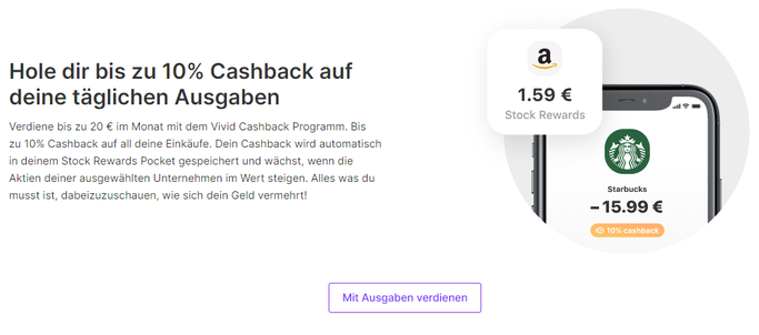 Cashback auf Netflix, Lieferando, Rewe mit dem Konto von Vivid 